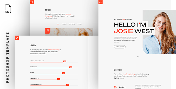 Josie - Personal Portfolio PSD Template