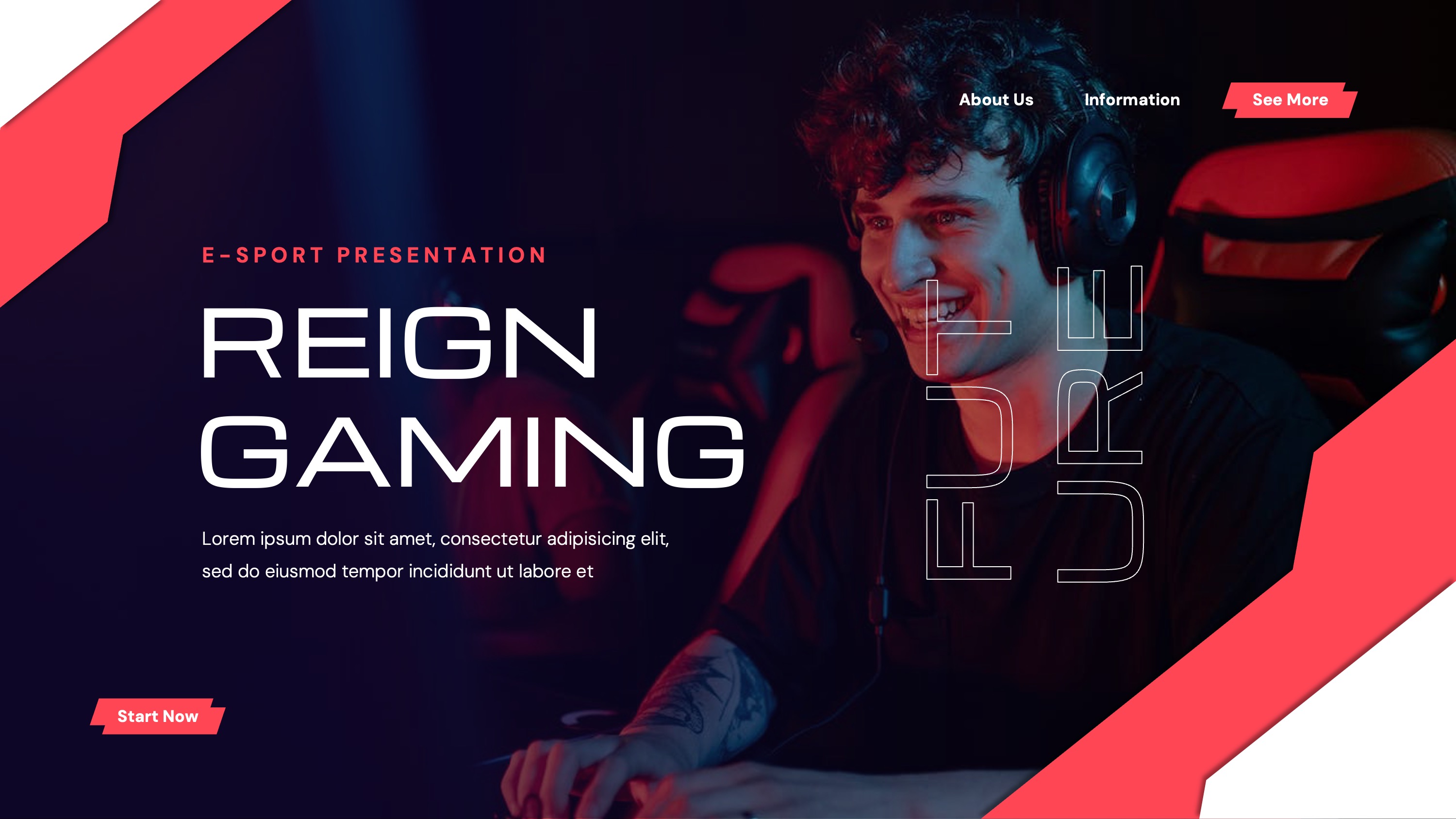 Reigning Slide Reign Gaming E Sport Google Slide, Presentation Templates | GraphicRiver