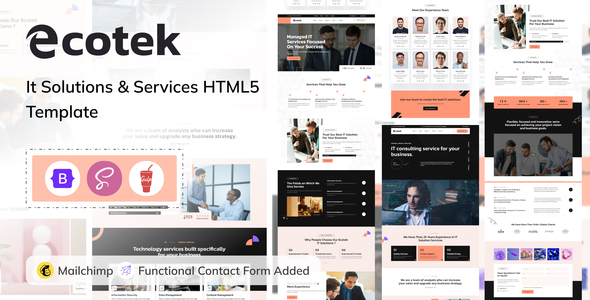 Ecotek - IT Solutions and Services HTML5 Bootstrap Template