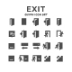 Set Glyph Icons of Exit
