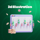 Online Trading 3d Illustration  Icon Pack