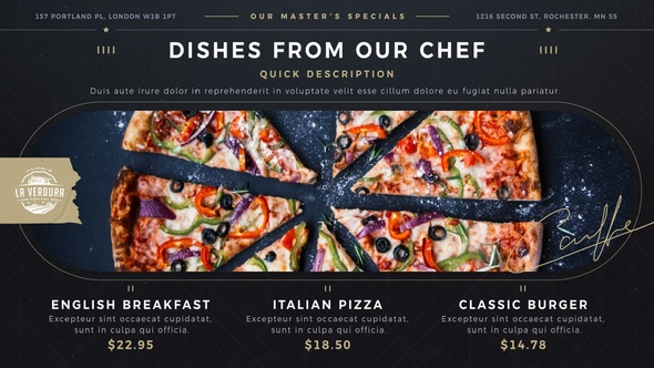 Restaurant Promo III Product Promo template preview