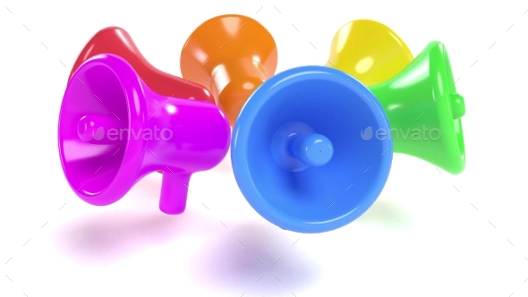 [DOWNLOAD]Color Plastic Bullhorn Public Address Megaphones
