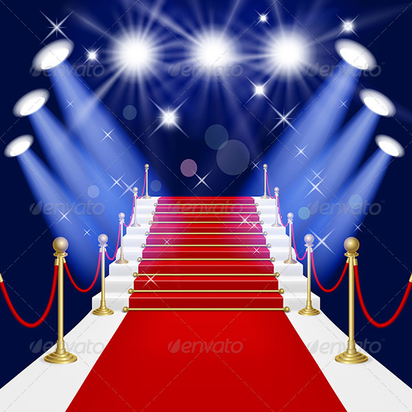 Red Carpet with Ladder - Miscellaneous Vectors
