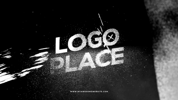 Brush Stroke Grunge Logo Premiere Pro template preview
