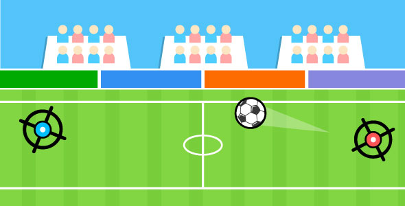 Tap Soccer. 1-2 Player Mode. Construct 3 (c3p)