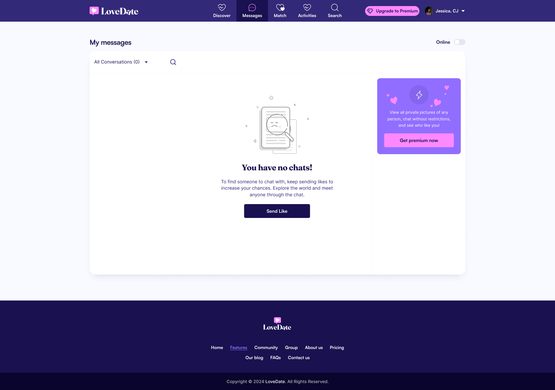 LoveDate - Social Dating Network Figma Template by jwsthemes | ThemeForest