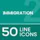Immigration Line Icons