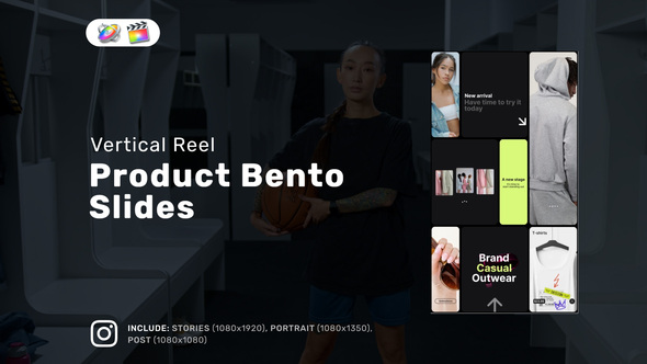Product Bento Slides Vertical Reel for FCPX