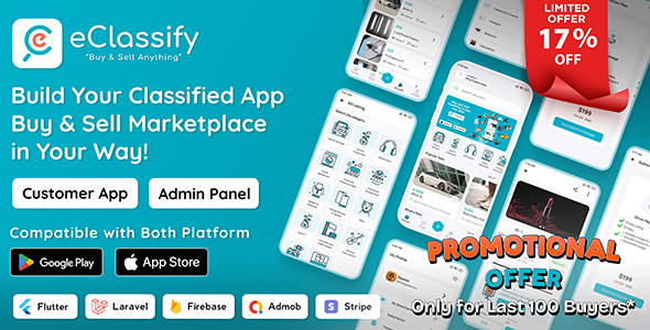 eClassify - Classified Buy and Sell Marketplace Flutter App with Laravel Admin Panel