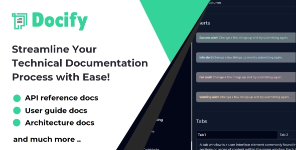 Docify - Streamlined HTML Template For Technical Documentation