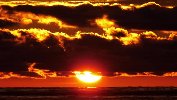 Picturesque Magical Sunset on the Sea