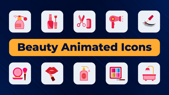 Beauty Animated Icons Elements template preview