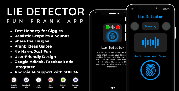 [DOWNLOAD]Lie Detector Fun Prank App with AdMob Ads Android