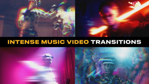 Intense Music Video Transitions | After Effects Elements template preview