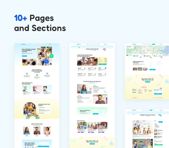 LittleLand ? Kindergarten Template Elementor Pro Template Kit