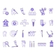 Colored Set of Dental Icons
