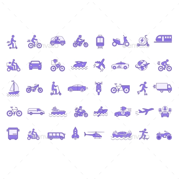 [DOWNLOAD]Colored Set of Transport Icons