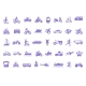 Colored Set of Transport Icons