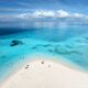 Aerial view of island, sandbank in ocean, sandy beach, blue sea - PhotoDune Item for Sale