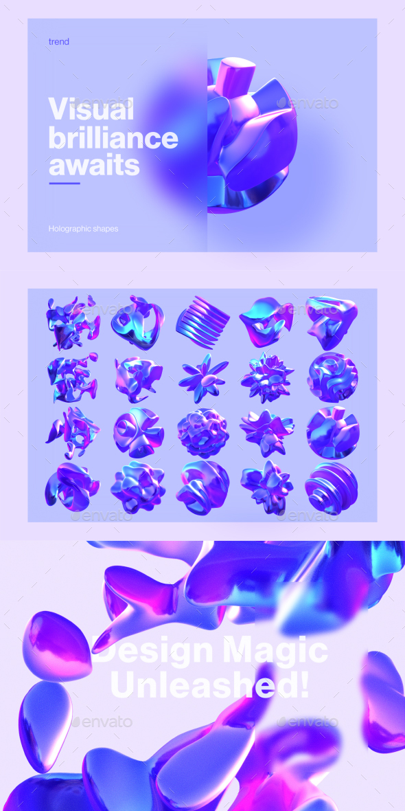 [DOWNLOAD]Holographic 3D Shapes Collection