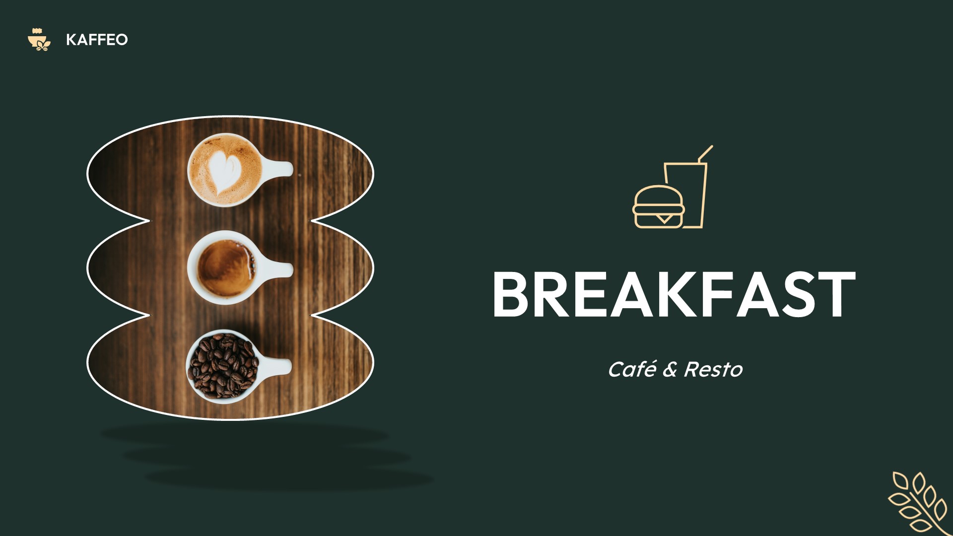 Kaffeo - Cafe & Resto Google Slides Template, Presentation Templates