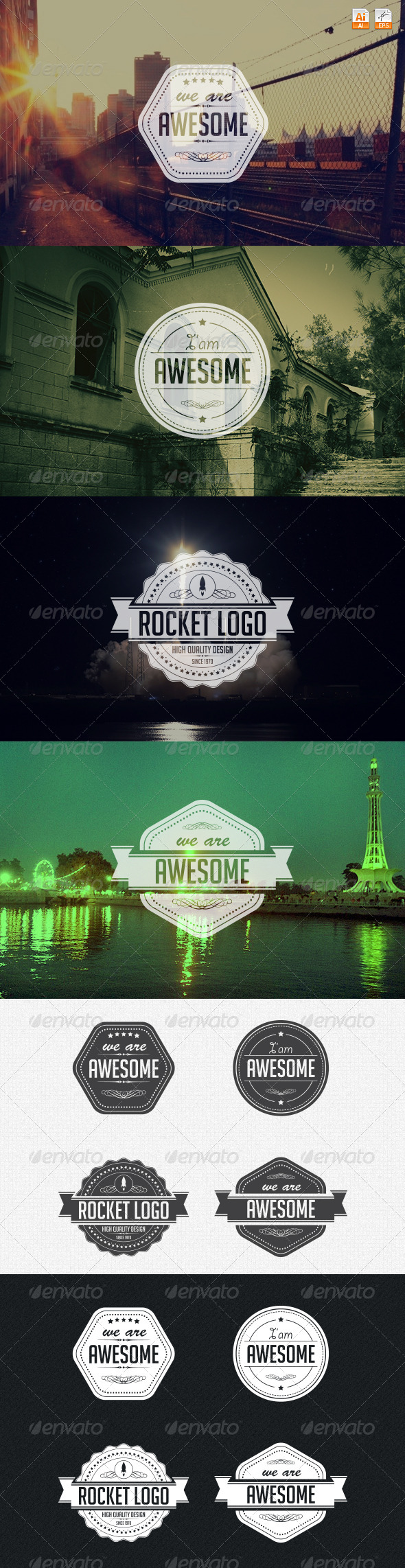 Logo Badges - Badges & Stickers Web Elements
