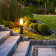 Rockery Garden Illuminated by a Modern LED Garden Lighting - PhotoDune Item for Sale