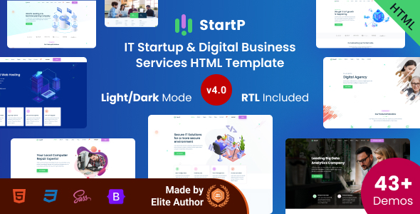 StartP - IT Startup & Digital Business Services Bootstrap 5 Template By ...