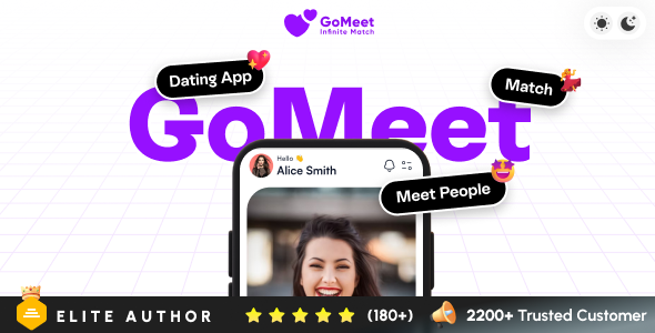 GoMeet - Complete Social Dating Mobile App | Online Dating | Match, Chat & Video Dating | Dating App