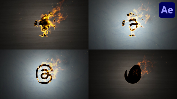 Burn Up Logo for After Effects Logo Stings template preview