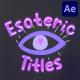 Cartoon Esoteric Titles for After Effects - VideoHive Item for Sale