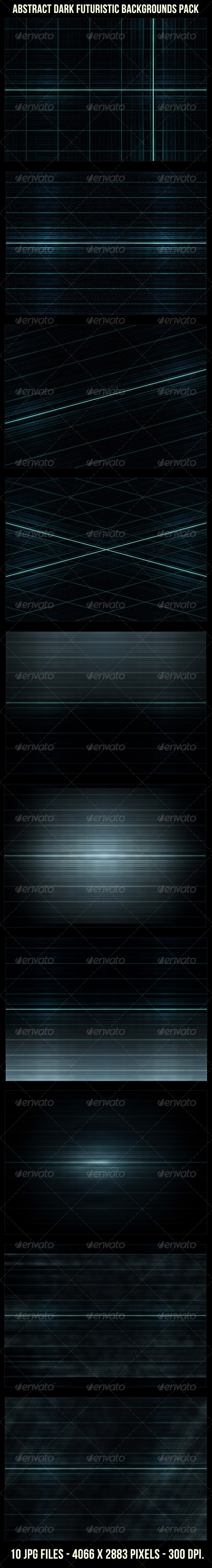 Abstract Futuristic Dark Backgrounds Pack - Tech / Futuristic Backgrounds