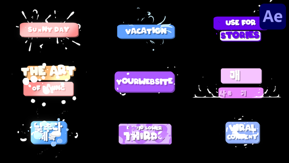 Liquid Motion Lower Thirds for After Effects Elements template preview