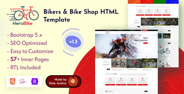 HeroBike - Bicycle & Bike Shop Bootstrap 5 Template