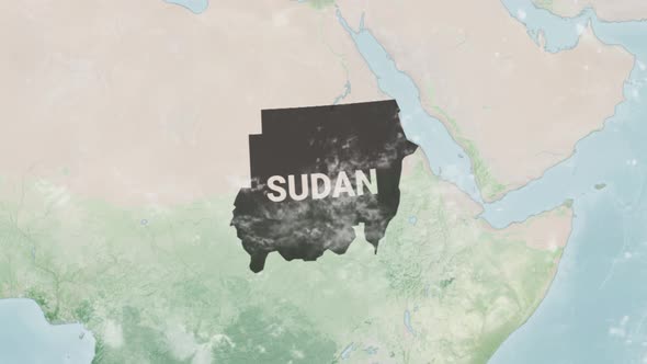 Globe Map of Sudan with a label