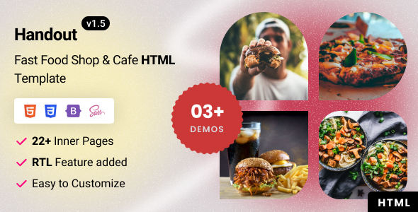 Handout - Fast Food & Cafe Restaurant Bootstrap 5 Template