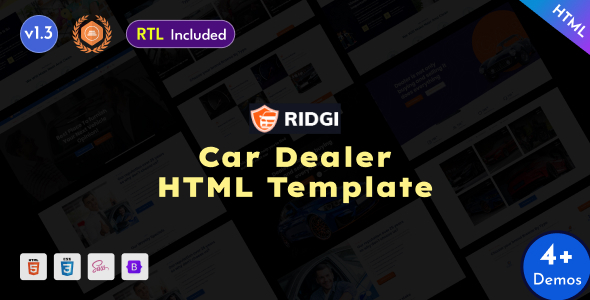 Ridgi - Car Dealer & Automative Listing Bootstrap 5 Template