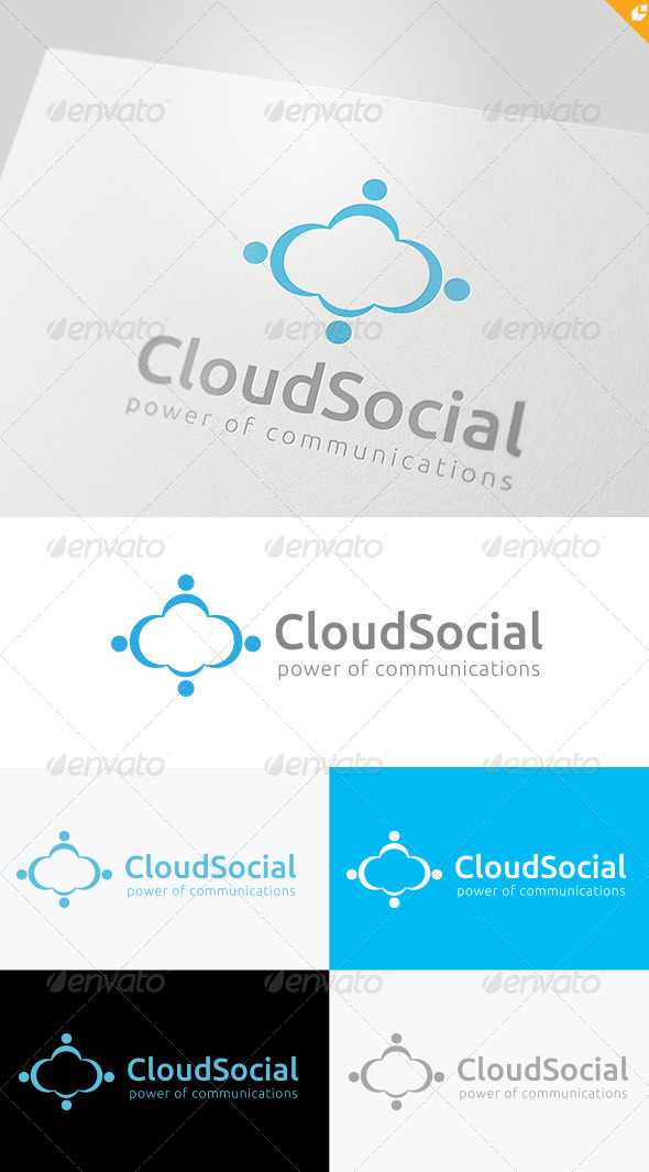 Cloud Social Logo - Nature Logo Templates