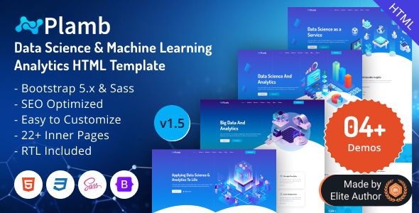 Plamb - Data Science & Machine Learning Analytics Bootstrap 5 Template