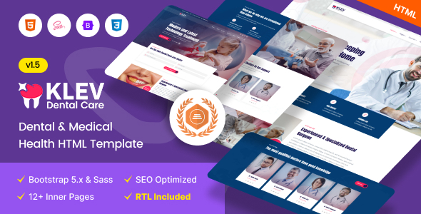 Klev - Dental & Medical Health Bootstrap 5 Template