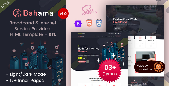 Bahama - Broadband & Internet Service Providers Bootstrap 5 Template