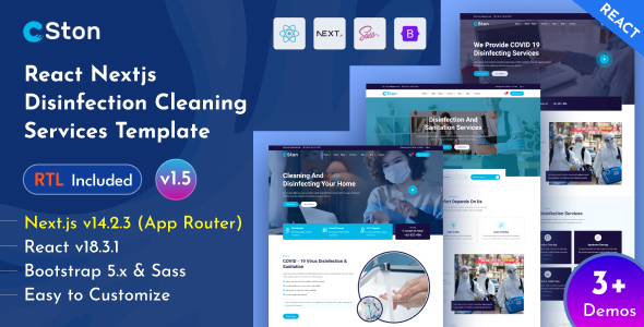 Ston - Cleaning Services React Nextjs 14+ Template