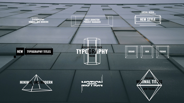 Typography Titles _AE Titles template preview