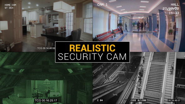 Realistic Security Cam | After Effects Elements template preview