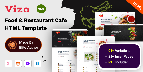 [DOWNLOAD]Vizo - Food & Restaurant Cafe Bootstrap 5 Template