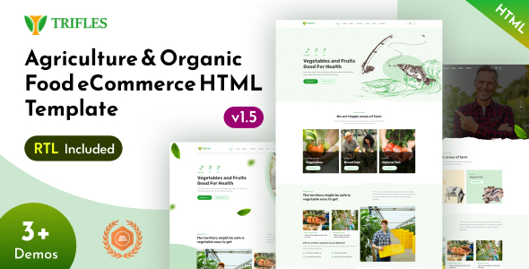 Trifles - Agriculture & Organic Food eCommerce Bootstrap 5 Template