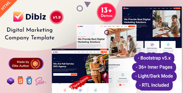 Dibiz - SEO Digital Marketing & IT Company Bootstrap 5 Template