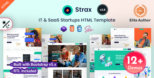 Strax - IT Services & SaaS Software Startup Bootstrap 5 Template