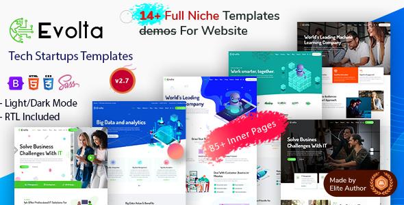 Evolta - Technology Services & Digital Business Startup Bootstrap 5 Template Bundle